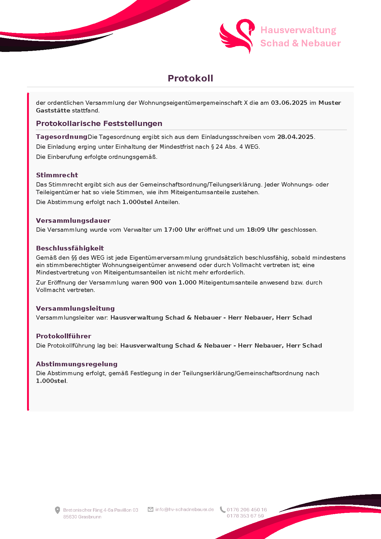 Protokoll Vorschau